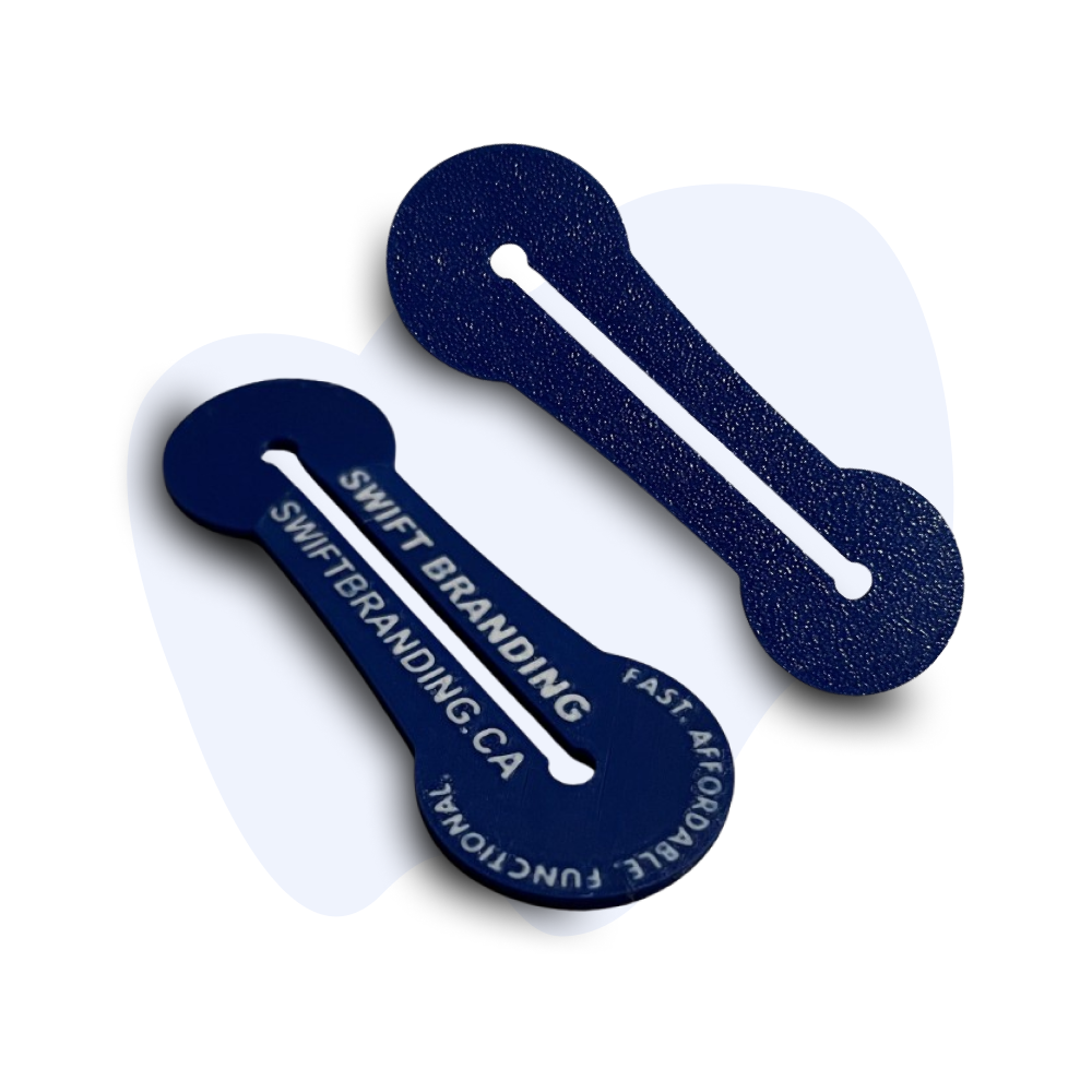 Custom shopping cart key promotional item, high quality design, dual-sided for convenience, featuring branding.