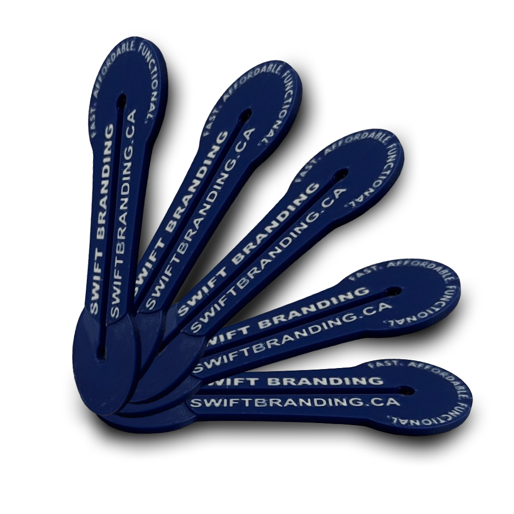 High quality custom shopping cart keys in navy blue, perfect promotional item for effortless shopping.
